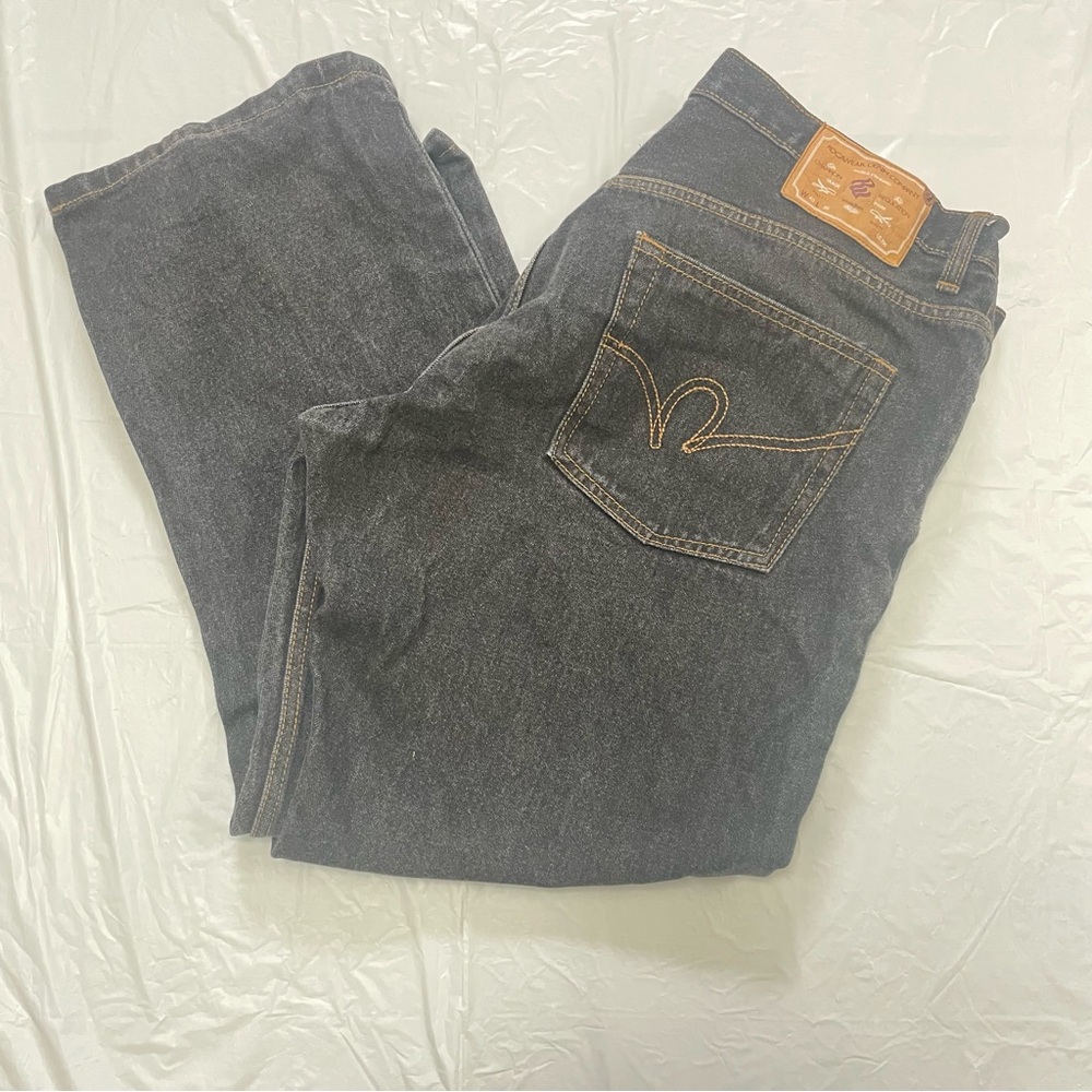 VINTAGE ROCAWEAR JEANS MENS 40X30 BAGGY LOOSE BLACK DENIM 40 X 30 Y2K